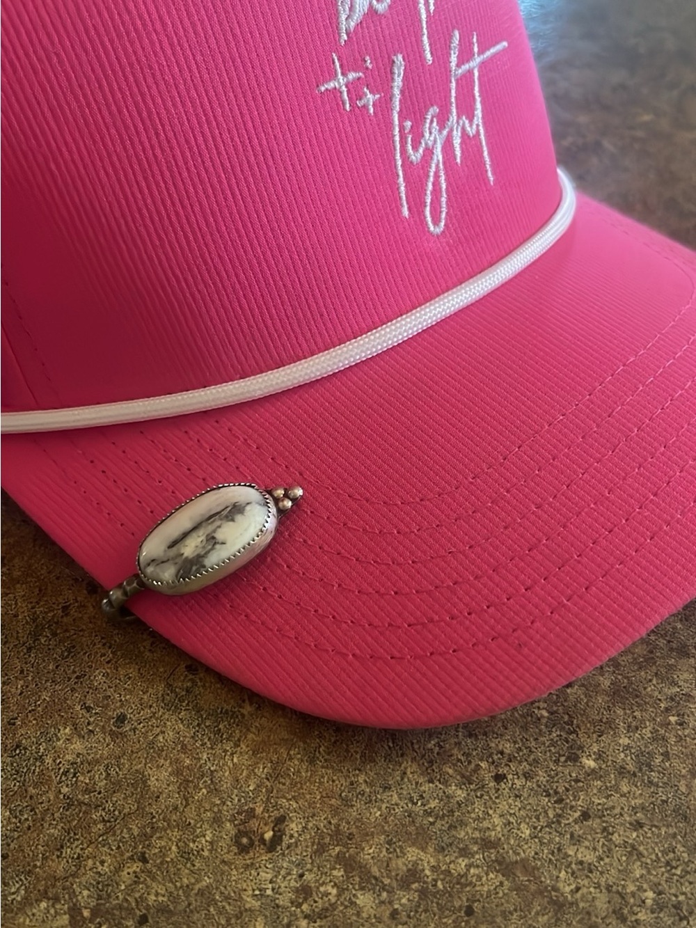 White Buffalo hat clip- custom made